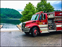 Cairo VFD Tanker 25 by the Cokeley Boat Ramp at North Bend State Park Lake.